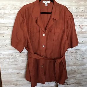 Jennifer Women Rust Short Sleeve Blazer